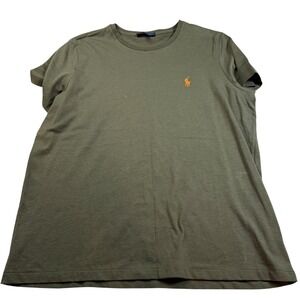 Ralph Lauren Women's Olive Green T-Shirt XL Short Sleeve Pony Logo Casual